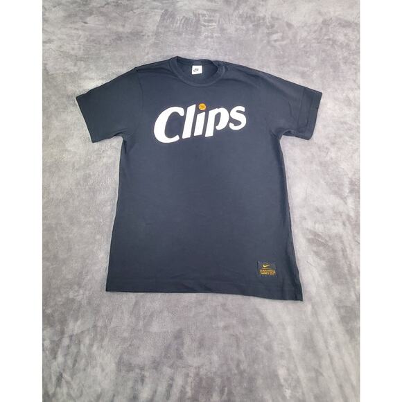 Nike Los Angeles Clippers Sz M Short Sleeve Shirt Mens Black NBA Authentics C17 - Picture 1 of 8